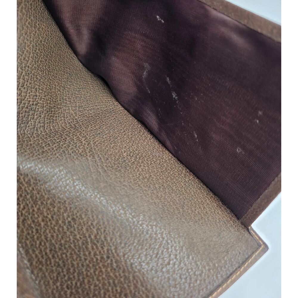 Gucci Vintage GG Canvas Web Stripe Long Wallet Brown Monogram Leather - Picture 14 of 16